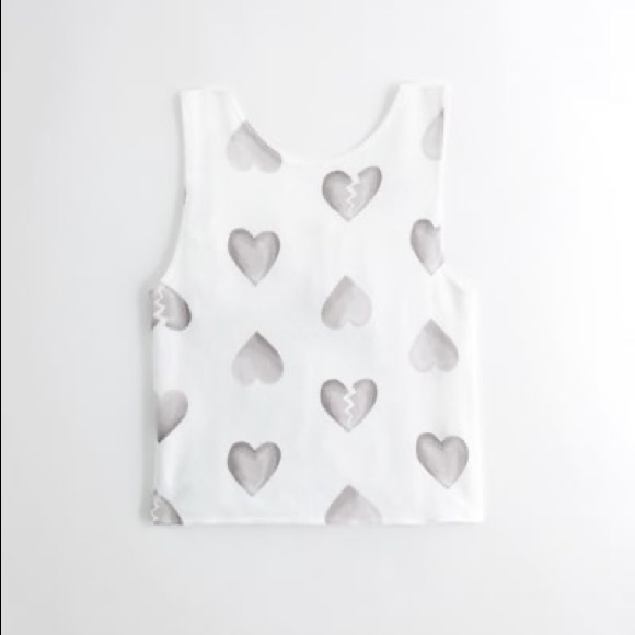 Hollister Tops - Gilly Hicks Twist-Back Tank. Size M. Colour: White/Grey.